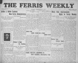 Ferris Weekly. Banner- earliest paper