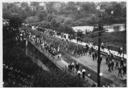 Co H leaving Big Rapids Aug. 14, 1917 