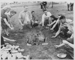 All school cook out Spring 1954