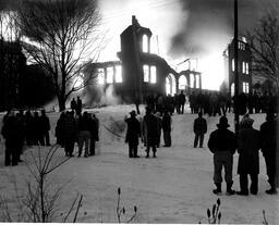 Old Main fire photo.