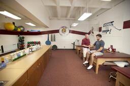 Athletic training room.