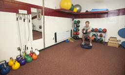 Athletic training room.