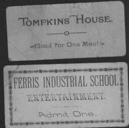 Tokins from Rooming house and Entertainment ticket