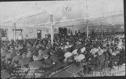 Common Room in Old Main  Ferris Institute 1911 with students