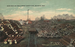 The Hood and Wright Veneer Plant Postcard