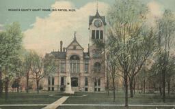 Mecosta County Court House Postcard