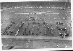 FSC Marching Band in 1958 forming Go Lions