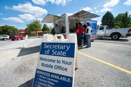 Secretary of State mobile station.