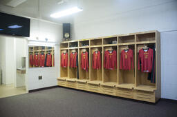 Volleyball locker room.