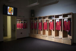 Volleyball locker room.