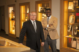 Bryon Williams, Student Government President and Dan Burcham, Vice President for Academic Affairs.