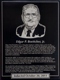Michigan Construction Hall of Fame plaques.