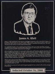 Michigan Construction Hall of Fame plaques.