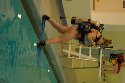 Scuba diving class.