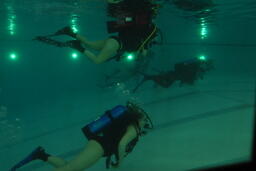 Scuba diving class.