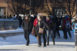 Students in the Snow
