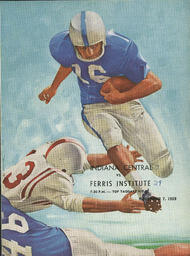 Indiana Central football program cover. 1959.