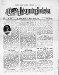 Ferris Institute Journal. October 1902.