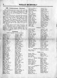 What School. 1920.  Graduation list. Page 2.