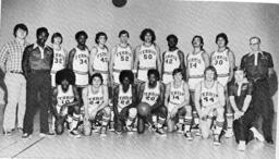 Mens basketball team. 1976