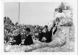 Homecoming court float. Undated.