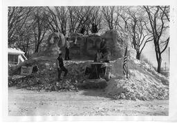 Winter Carnival 1962. Sigma Alpha Delta.  Mount Rushmore sculpture.