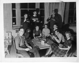 Students in housing. Undated photo.