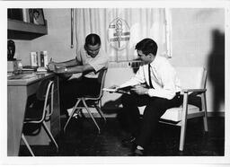 Students in housing. Undated photo.