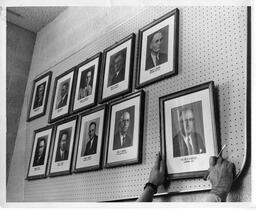 Presidents Board of photos.. Undated photo.