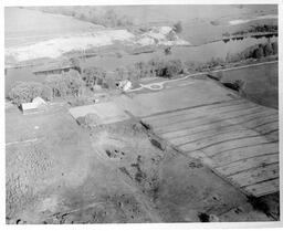 Big Rapids. Aerials. Spathelf family farm. Mecosta County. ca 1950s. Undated photo.