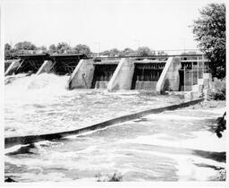 Big Rapids. Building.  Upper dam. Ca. 1955.
