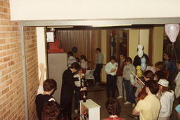 Rankin Student Center. Pre- 1984 renovations. Student open houses and bowling alley.  Ca 1981-1983.