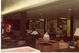 Rankin Student Center. Pre- 1984 renovations. Student open houses and bowling alley.  Ca 1981-1983.