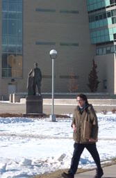 Winter campus scenes.
