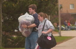 Students moving out.