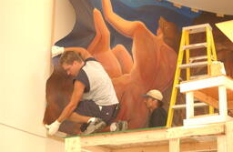 Barnum mural installation