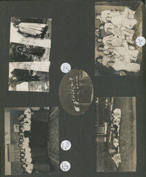 Ethel Whybrew photo album page.