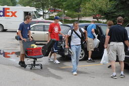 Students moving in.