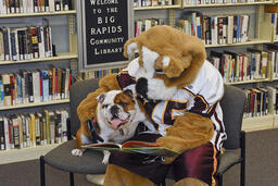 Bulldogs caught reading.