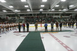 Ice arena dedication.