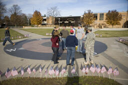 Veterans Day quad display.