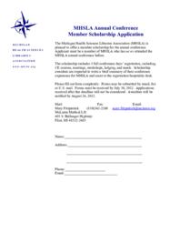 2012 New Member Scholarship Application