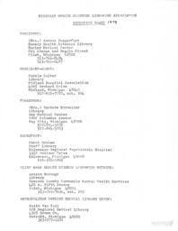Executive Board Membership List. 1979.