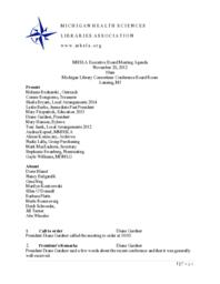 November 20, 2012 Board Meeting Minutes