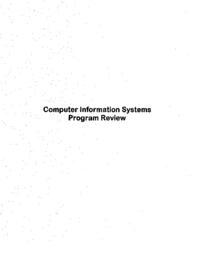 Computer Information Systems Academic Program Review report.
