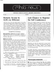 MHSLA news, No. 21, Autumn 1987