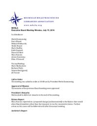 July 15, 2014 Board Meeting Minutes