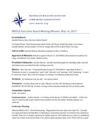 May 16, 2017 Board Meeting Minutes