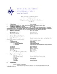MHSLA Board Agenda January 2012