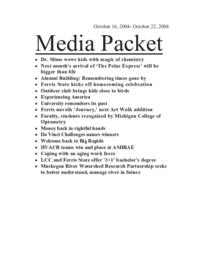 Media Packet. October 16-22,2004.